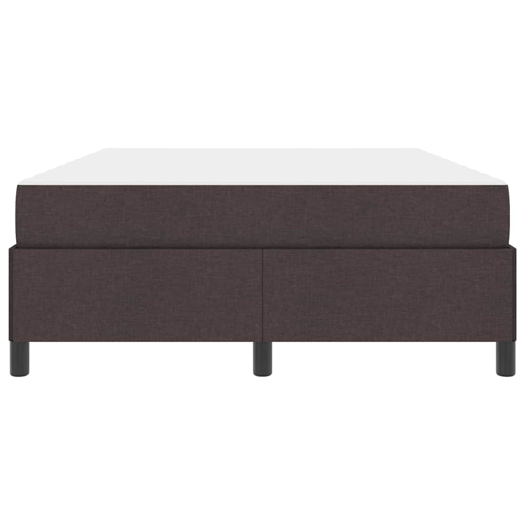 Box Spring Seng Brun 160 X 200 Cm Stof Og Konstrueret Træ - Billede 6