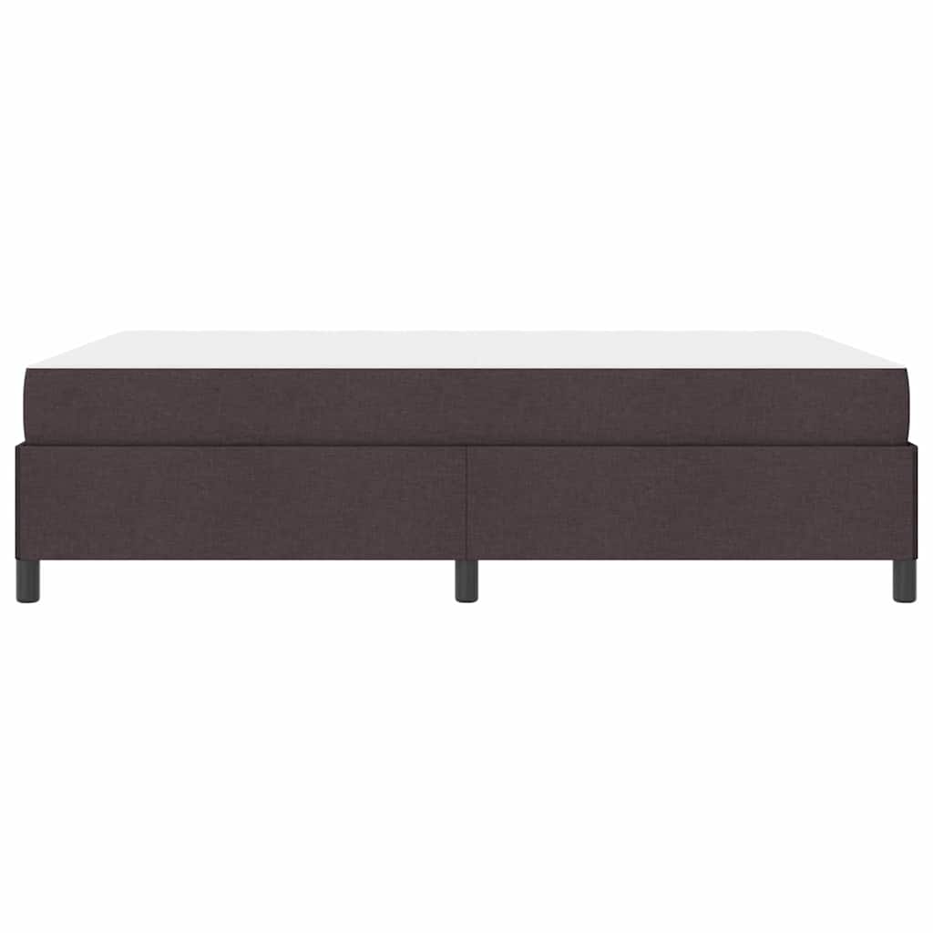 Box Spring Seng Brun 160 X 200 Cm Stof Og Konstrueret Træ - Billede 7