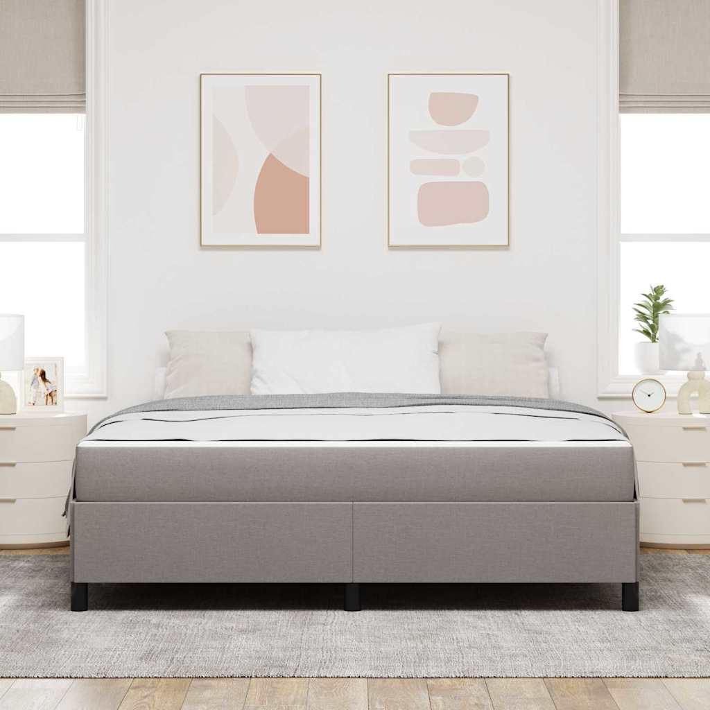 Box Spring Seng Gråbrun Og Sort 180 X 200 Cm - Billede 4