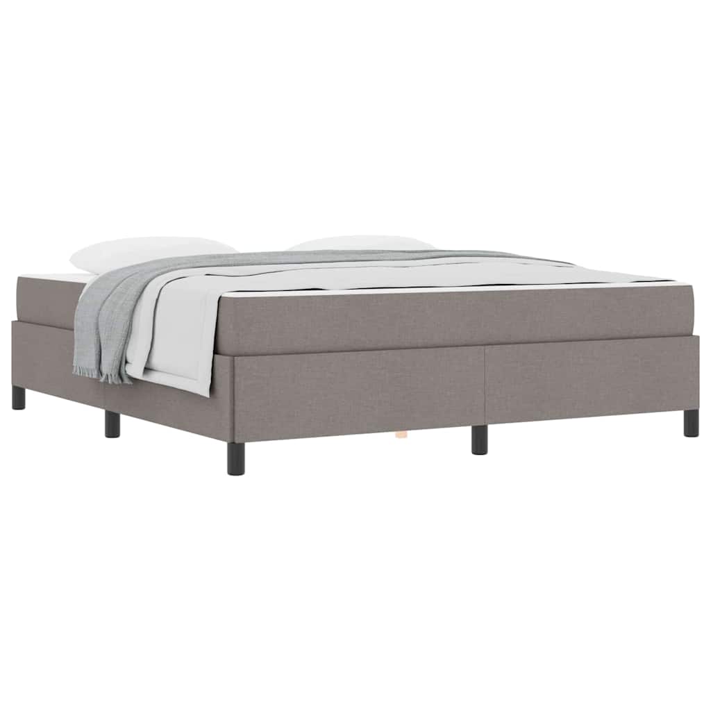 Box Spring Seng Gråbrun Og Sort 180 X 200 Cm - Billede 3