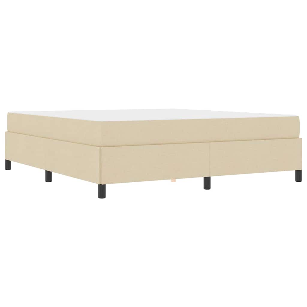 Box Spring Seng Creme Og Sort 180 X 200 Cm - Billede 2