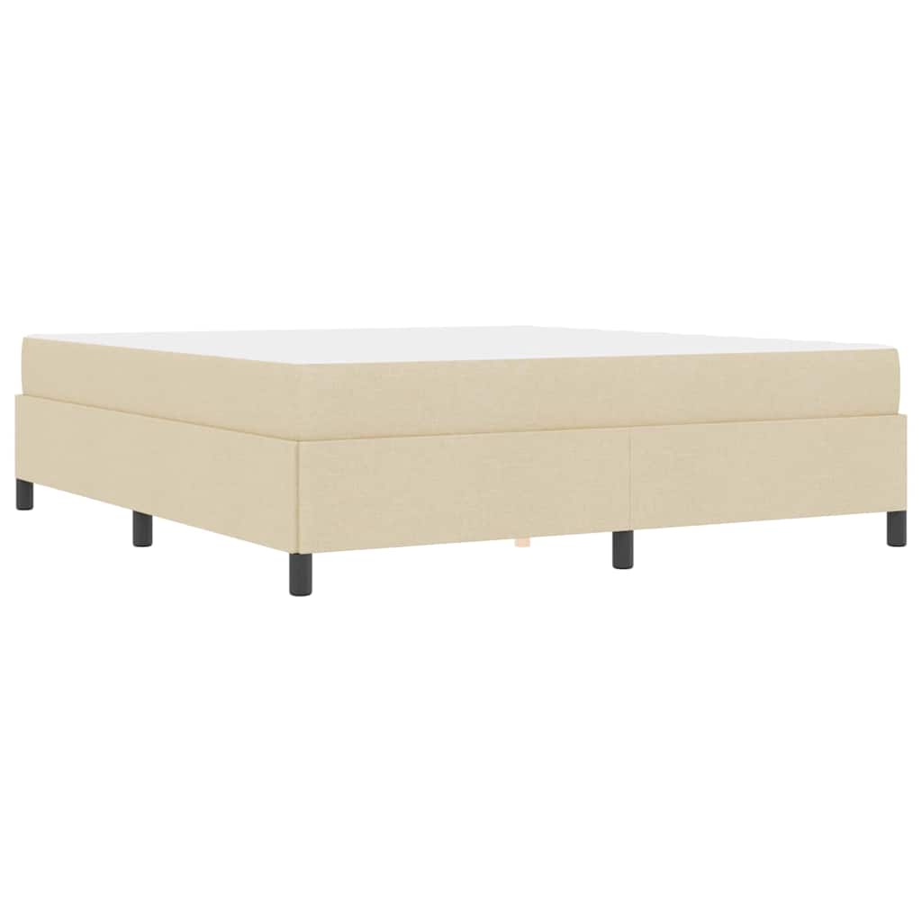 Box Spring Seng Creme Og Sort 180 X 200 Cm - Billede 8
