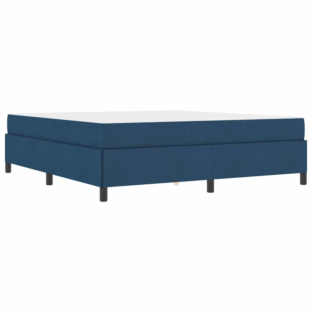 Box Spring Seng Blå Og Sort 180 X 200 Cm - Billede 2