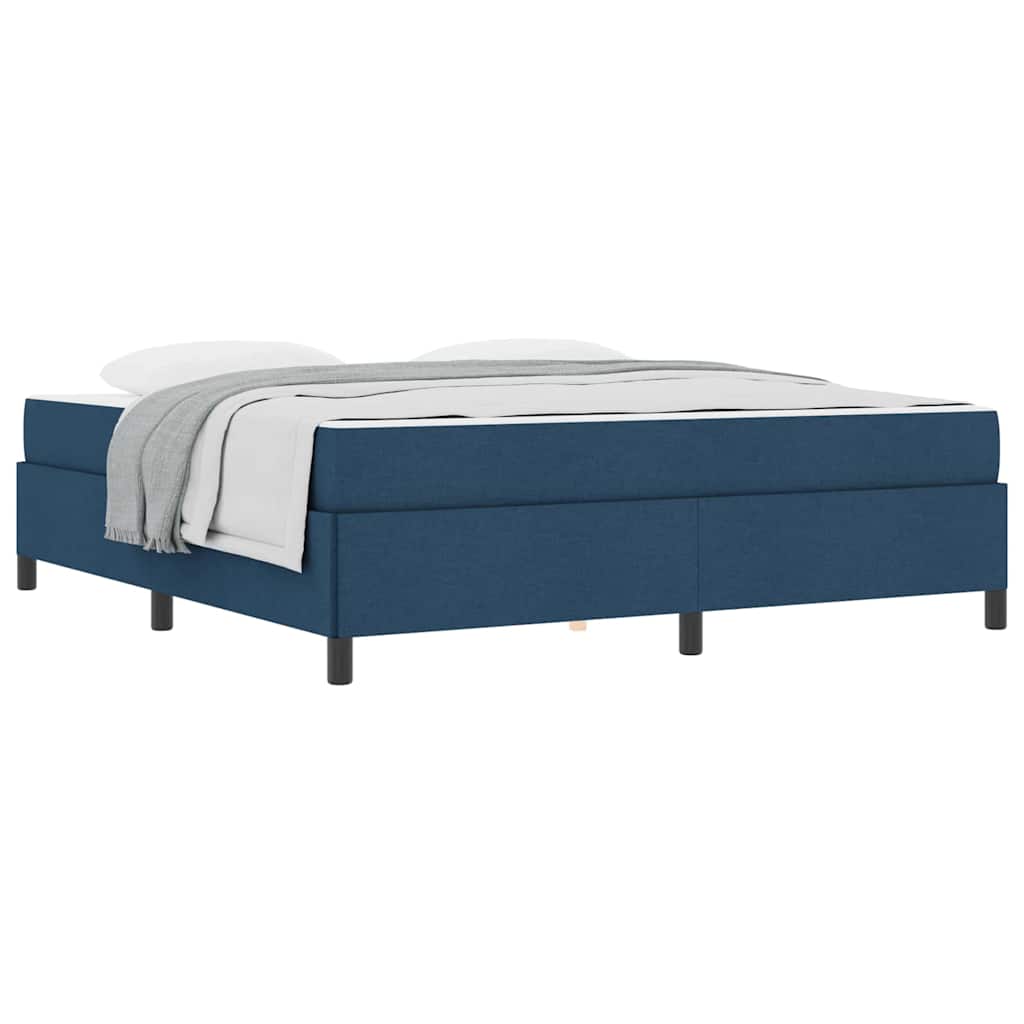 Box Spring Seng Blå Og Sort 180 X 200 Cm - Billede 3