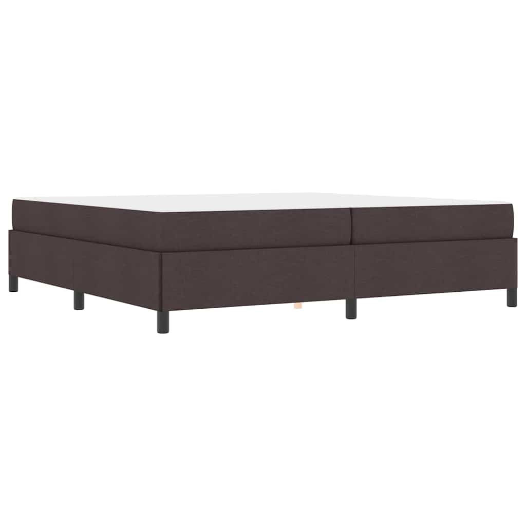 Box Spring Seng Brun 200 X 200 Cm Stof Og Konstrueret Træ - Billede 2