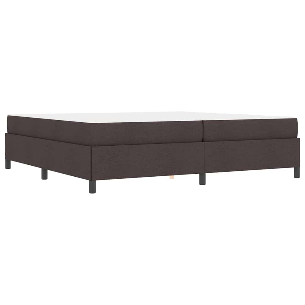 Box Spring Seng Brun 200 X 200 Cm Stof Og Konstrueret Træ - Billede 8
