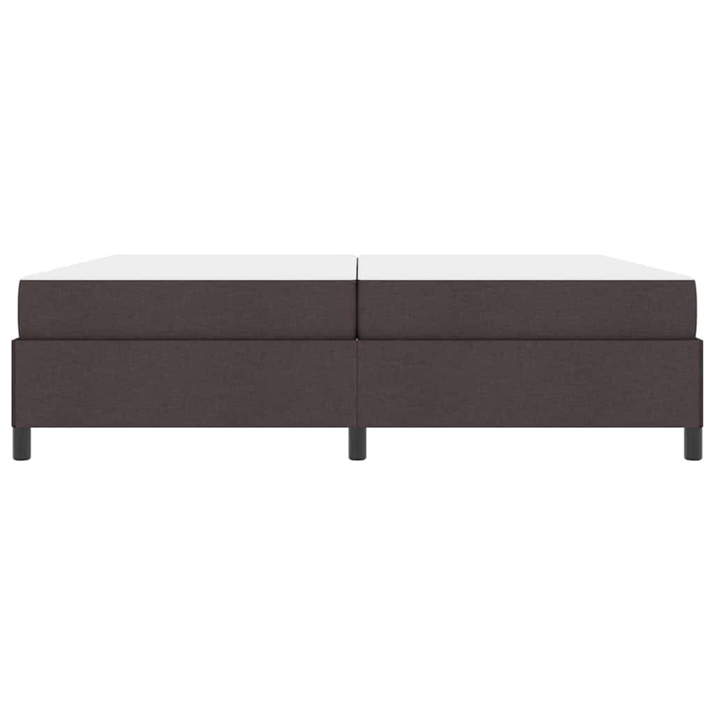 Box Spring Seng Brun 200 X 200 Cm Stof Og Konstrueret Træ - Billede 6