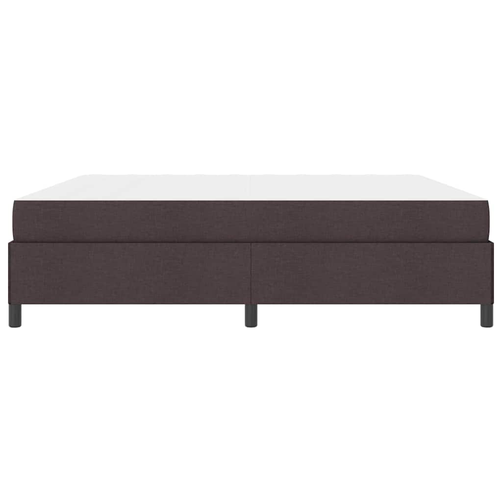Box Spring Seng Brun 200 X 200 Cm Stof Og Konstrueret Træ - Billede 7
