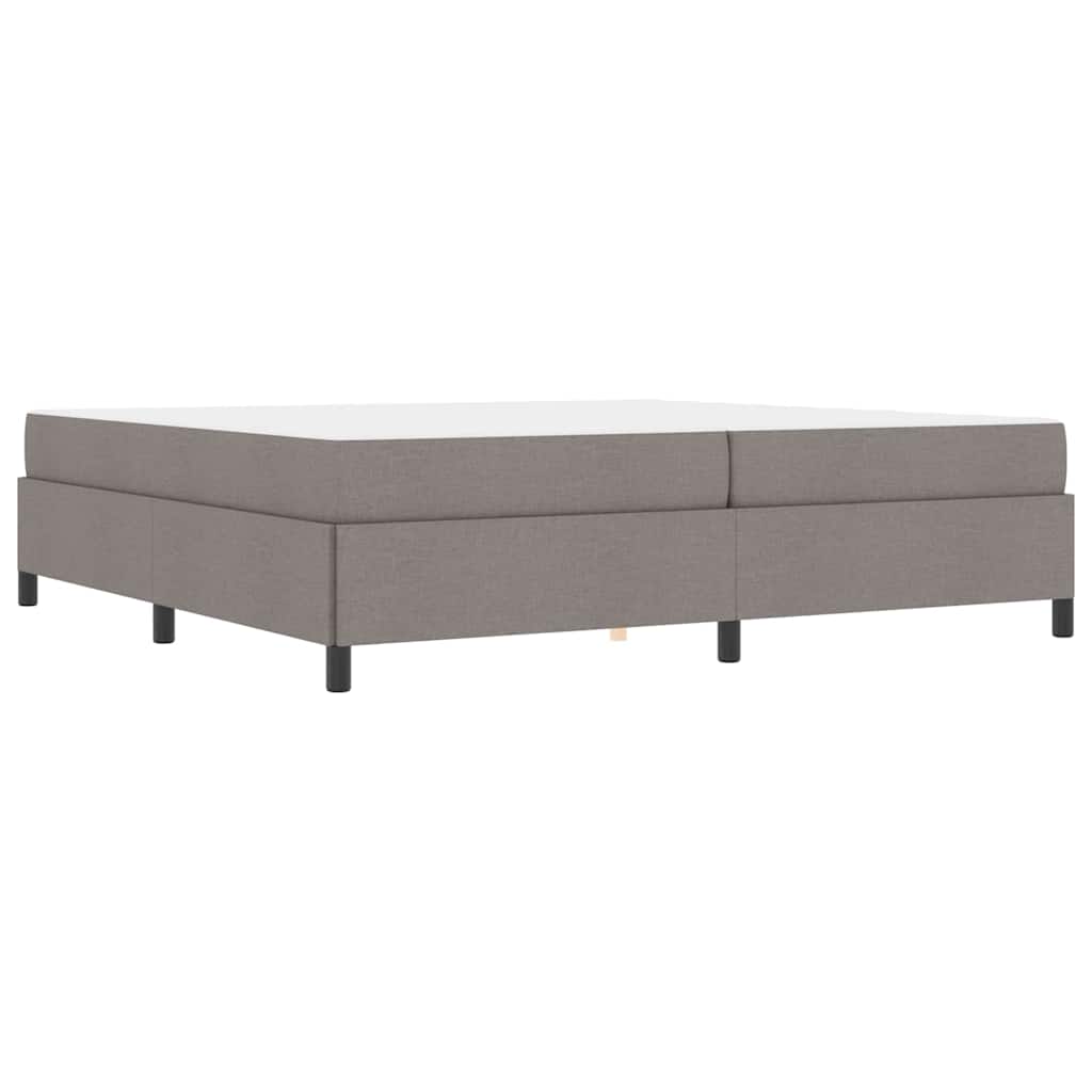 Box Spring Seng Gråbrun Og Sort 200 X 200 Cm - Billede 2