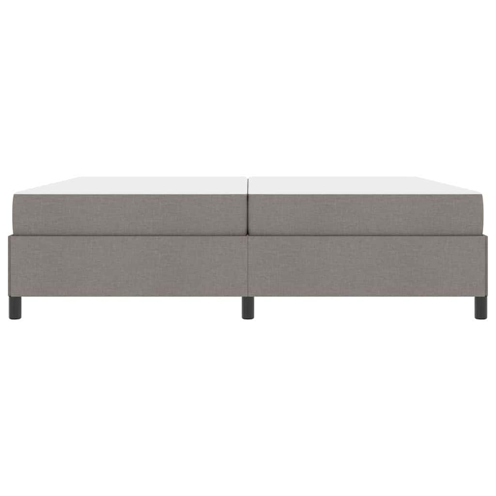 Box Spring Seng Gråbrun Og Sort 200 X 200 Cm - Billede 6