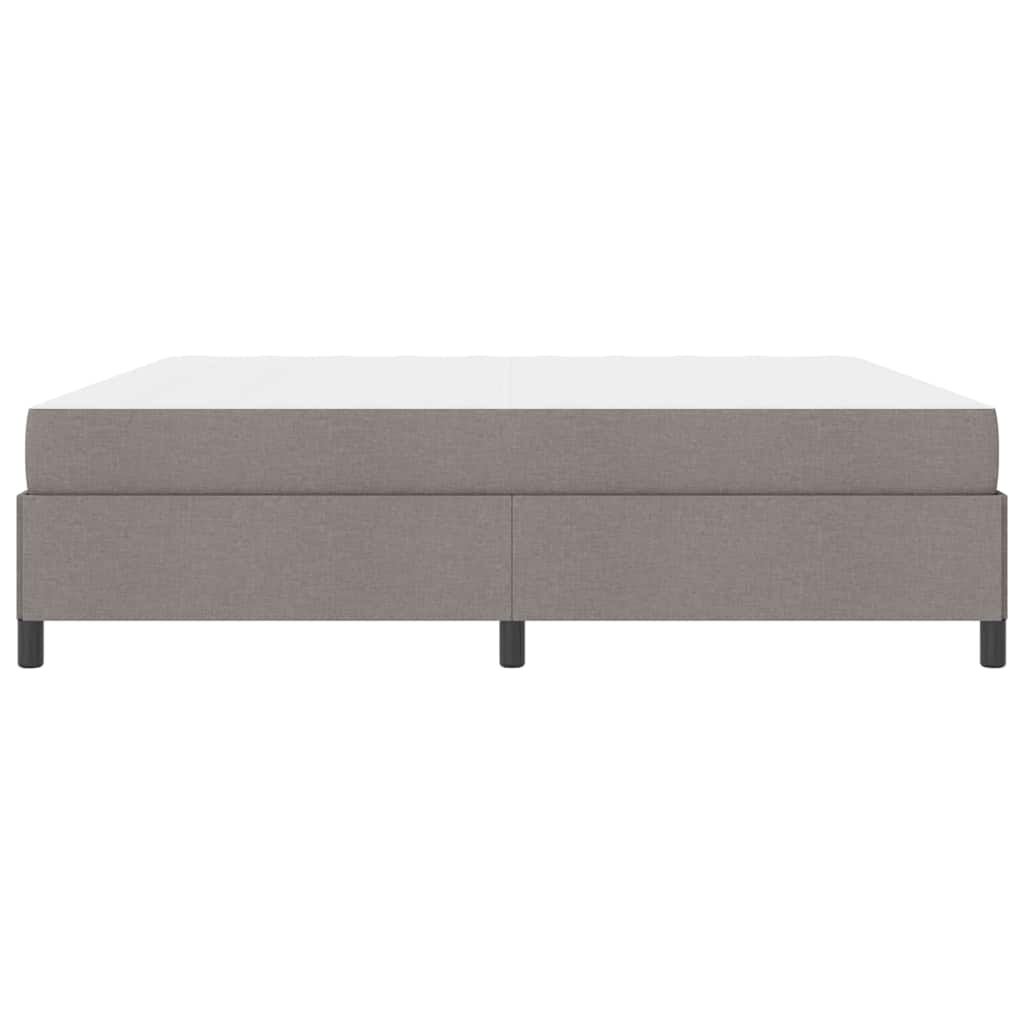 Box Spring Seng Gråbrun Og Sort 200 X 200 Cm - Billede 7