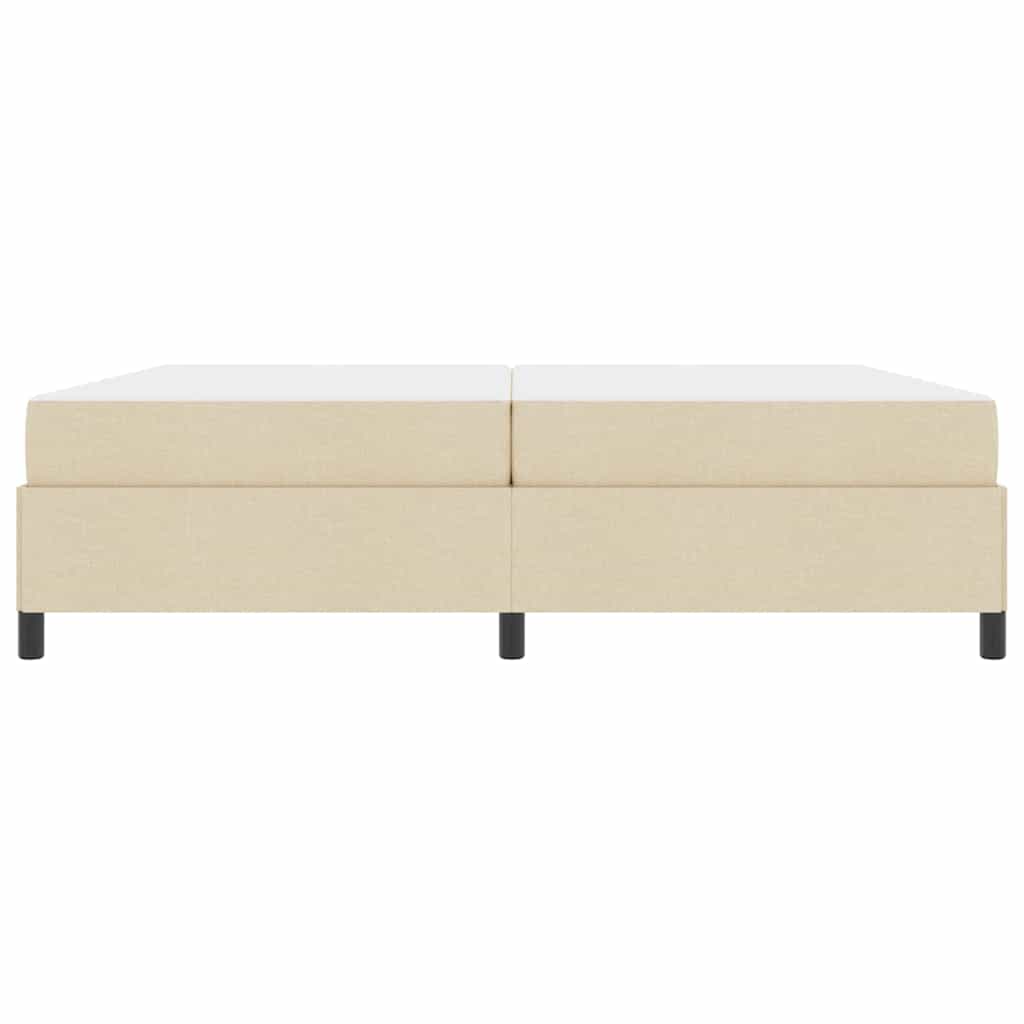Box Spring Seng Creme Og Sort 200 X 200 Cm - Billede 6