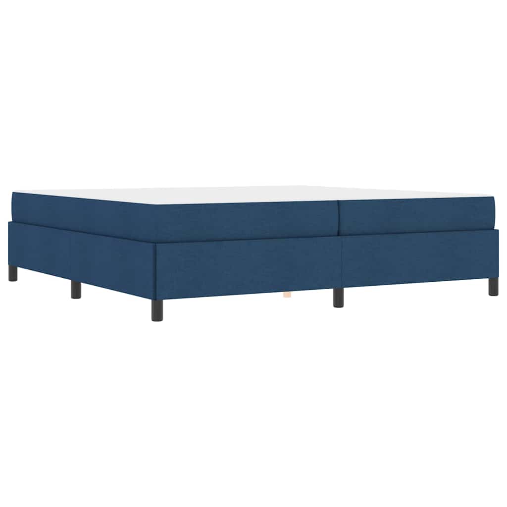 Box Spring Seng Blå Og Sort 200 X 200 Cm - Billede 2