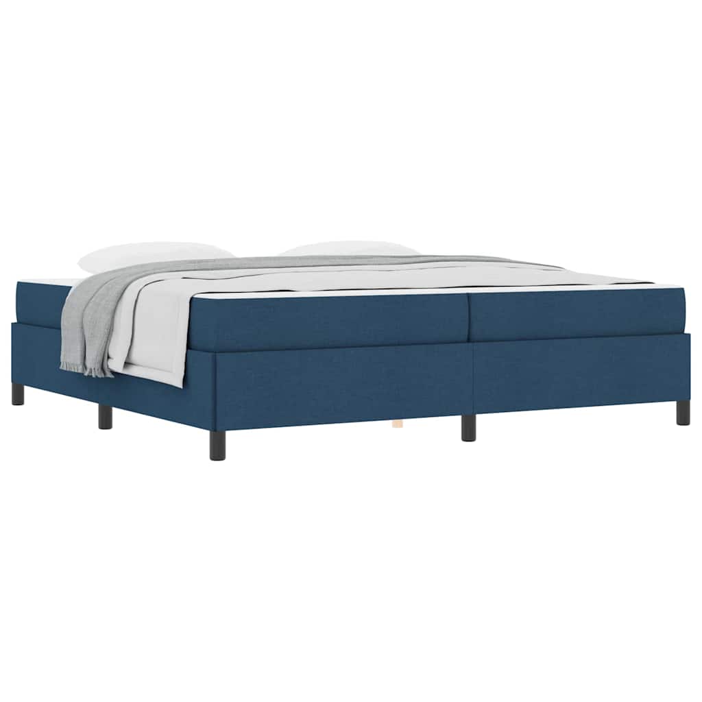 Box Spring Seng Blå Og Sort 200 X 200 Cm - Billede 3