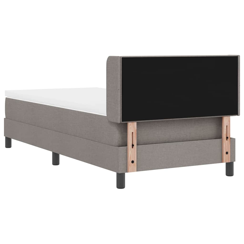 Boxmadras Med Topmadras Gråbrun 80 X 200 Cm Stof Og Ingeniørtræ - Billede 9