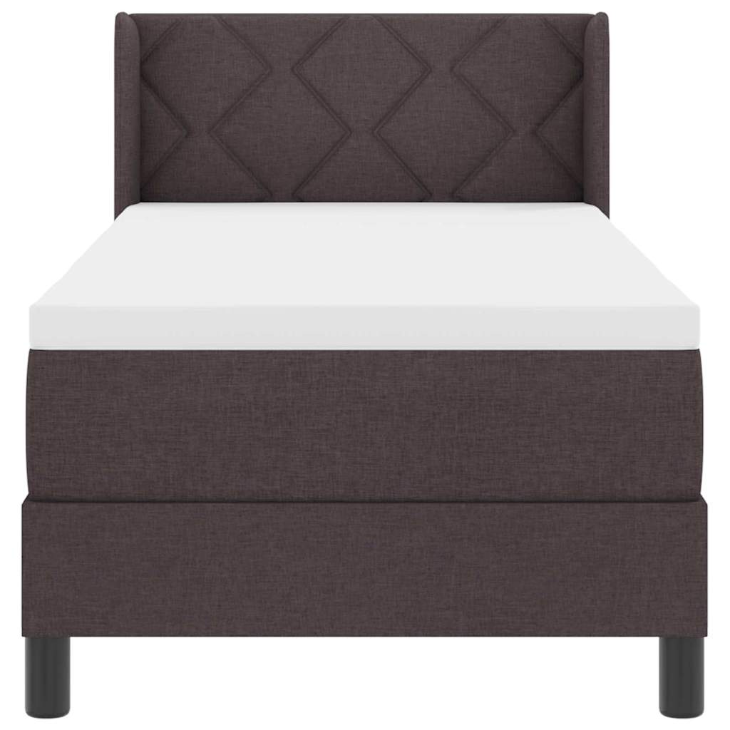 Boxmadras Med Topmadras Med Madras Mørk Brun 80 X 200 Cm - Billede 8