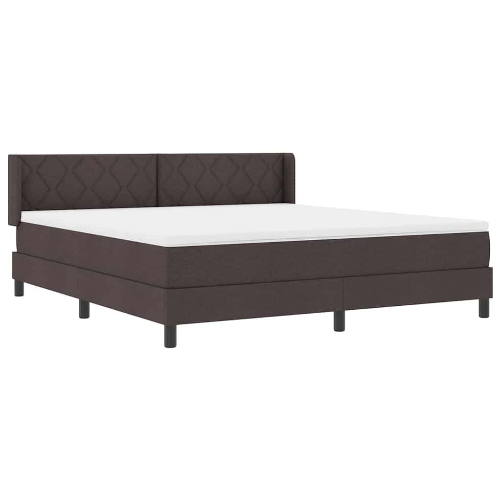 Boxmadras Med Topmadras Med Madras Mørk Brun 180 X 200 Cm - Billede 6