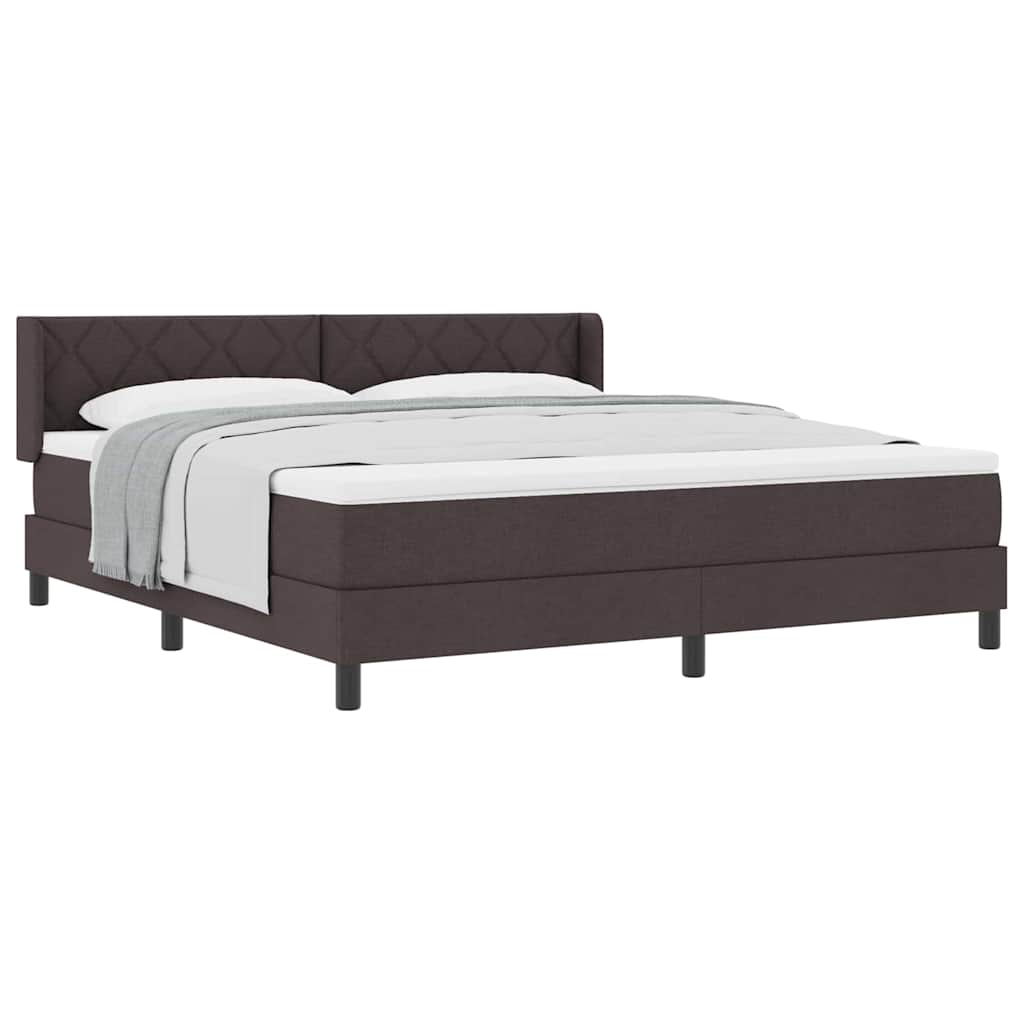 Boxmadras Med Topmadras Med Madras Mørk Brun 180 X 200 Cm - Billede 3