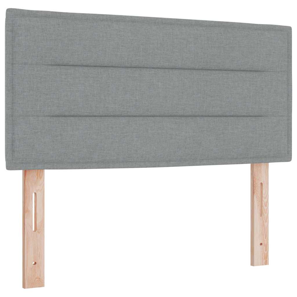 Boks-madrasseng Med Madras Lysegrå 90 X 200 Cm Stof - Billede 6