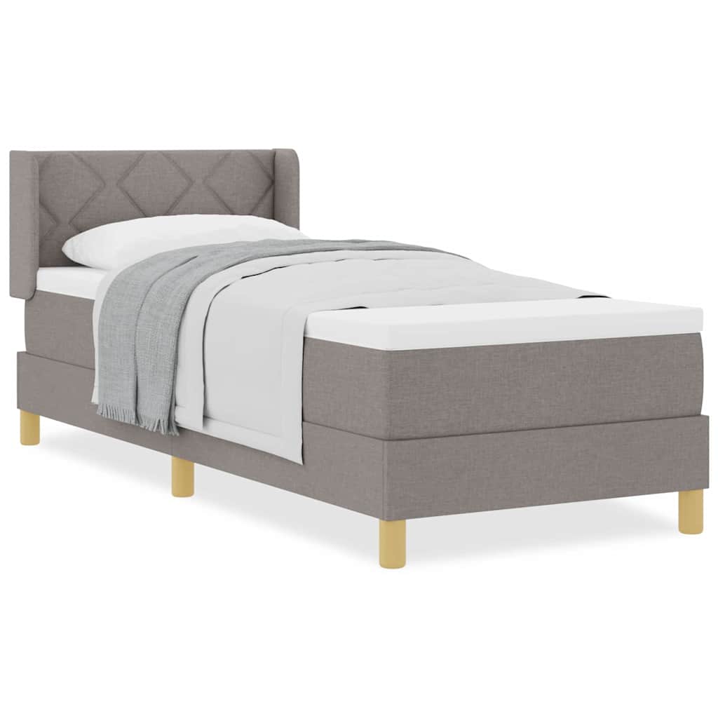 Boks-madrasseng Med Madras Gråbrun 80 X 200 Cm Stof - Billede 3