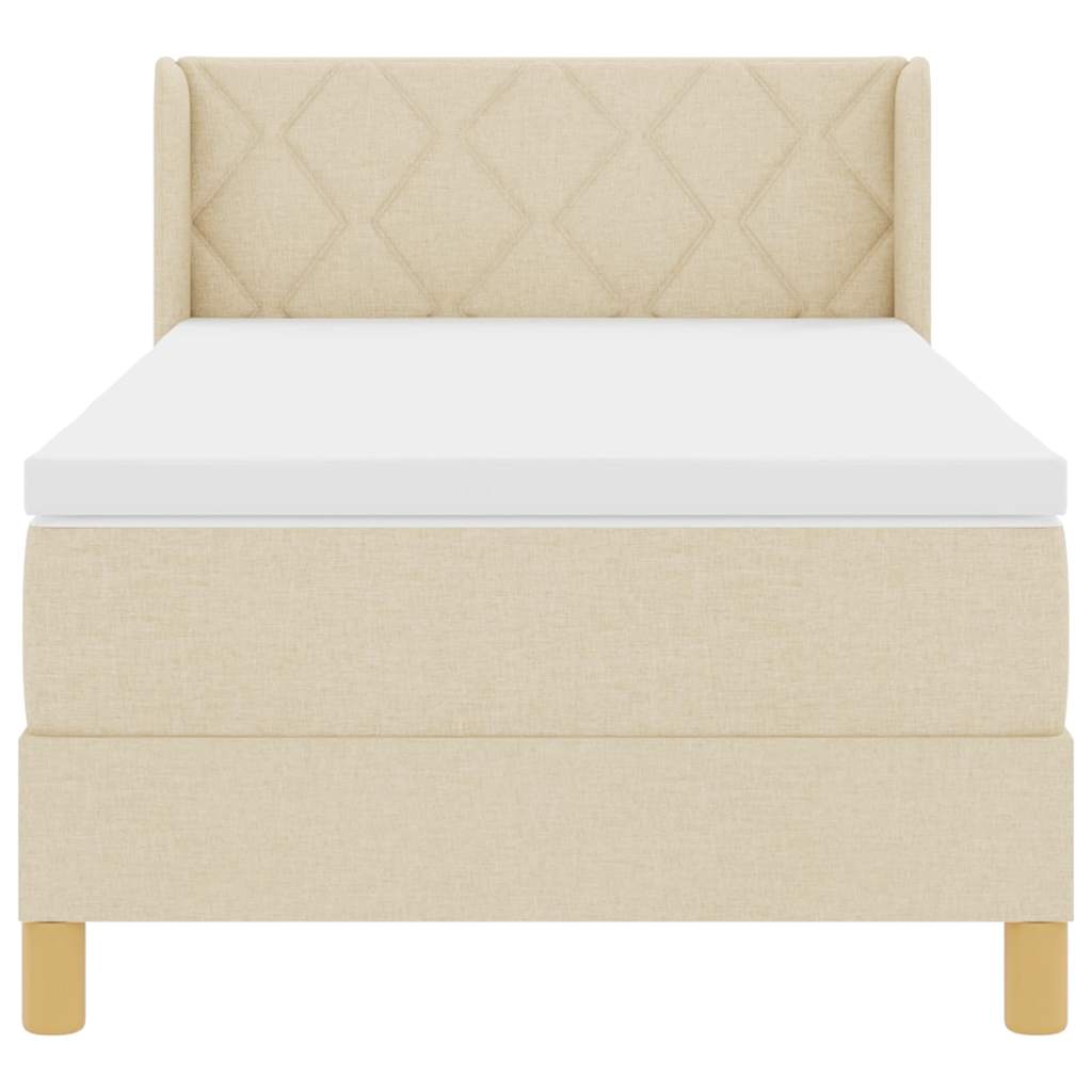 Boks-madrasseng Med Madras Creme 100 X 200 Cm Stof - Billede 8