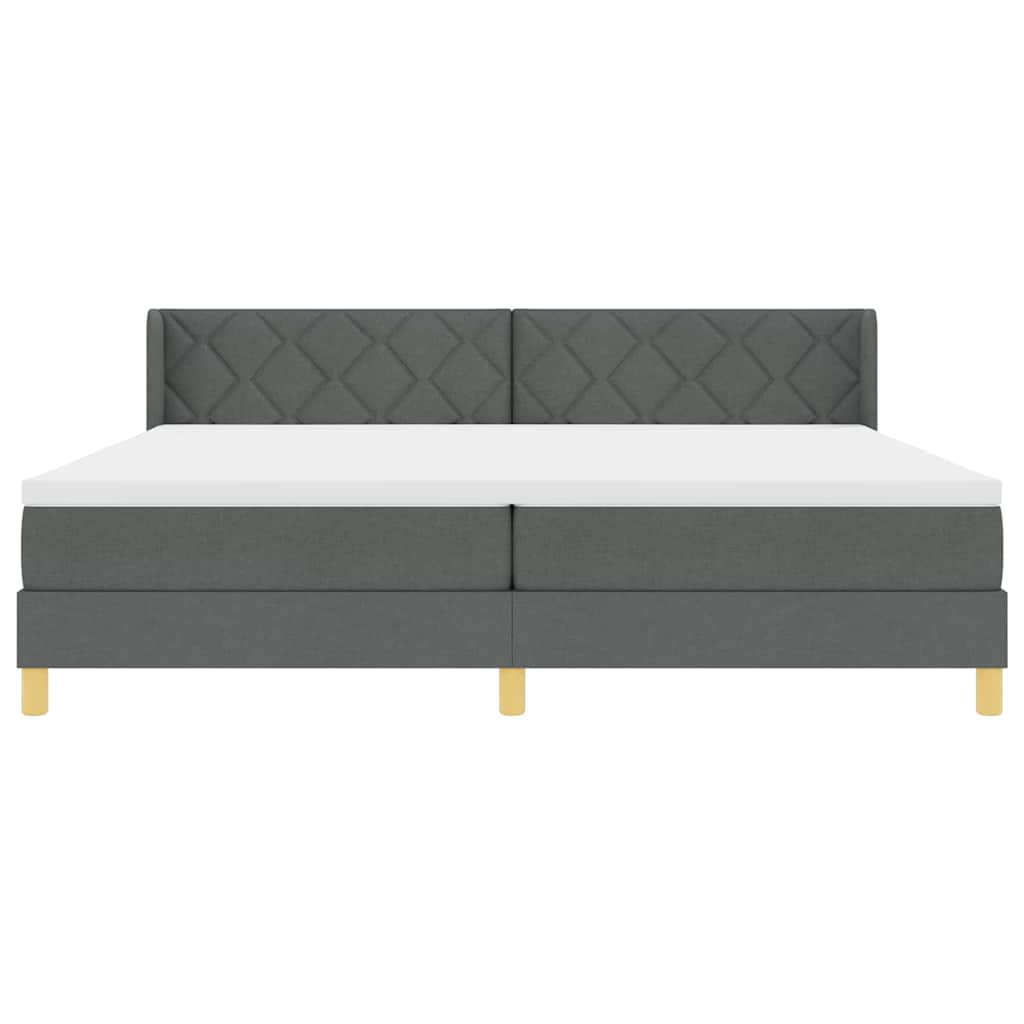 Boks-madrasseng Med Madras Mørkegrå 200 X 200 Cm Stof - Billede 8