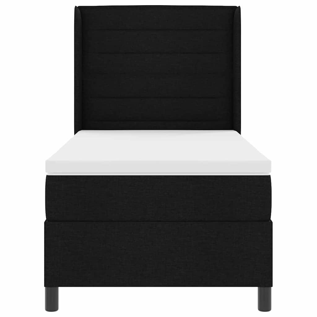 Box Spring Seng Med Madras Sort 100 X 200 Cm Stof - Billede 8