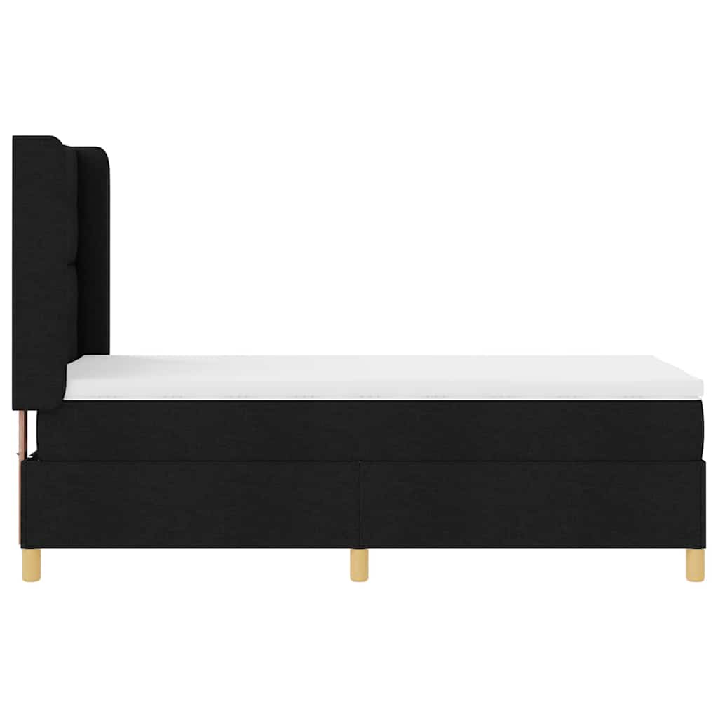 Boks-madrasseng Med Madras Sort 100 X 200 Cm Stof - Billede 8