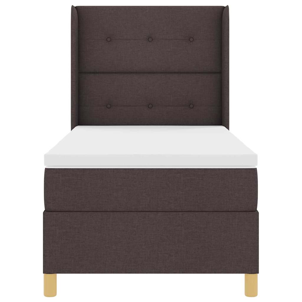 Boks-madrasseng Med Madras Mørkebrun 100 X 200 Cm Stof - Billede 7