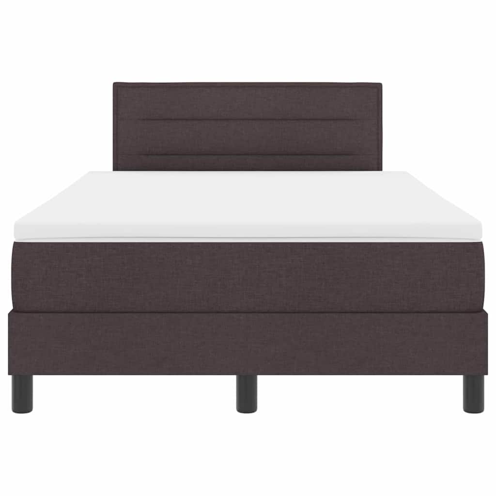 Box Spring Seng Med Madras Mørk Brun 120 X 200 Cm Stof - Billede 8