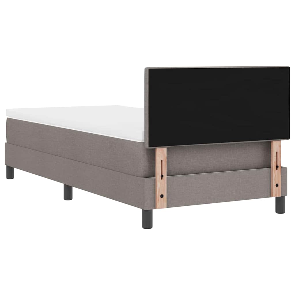 Box Spring Seng Med Madras Gråbrun 80 X 200 Cm Stof - Billede 10