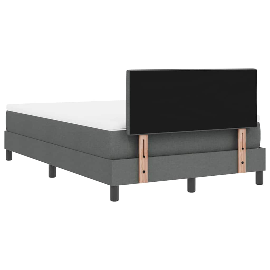 Box Spring Seng Med Madras Mørkegrå 120 X 190 Cm Stof - Billede 10