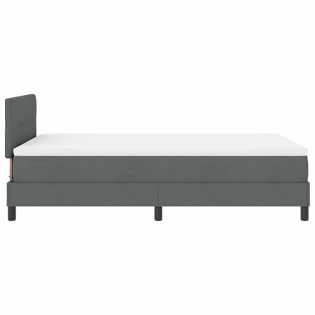 Box Spring Seng Med Madras Mørkegrå 120 X 190 Cm Stof - Billede 9