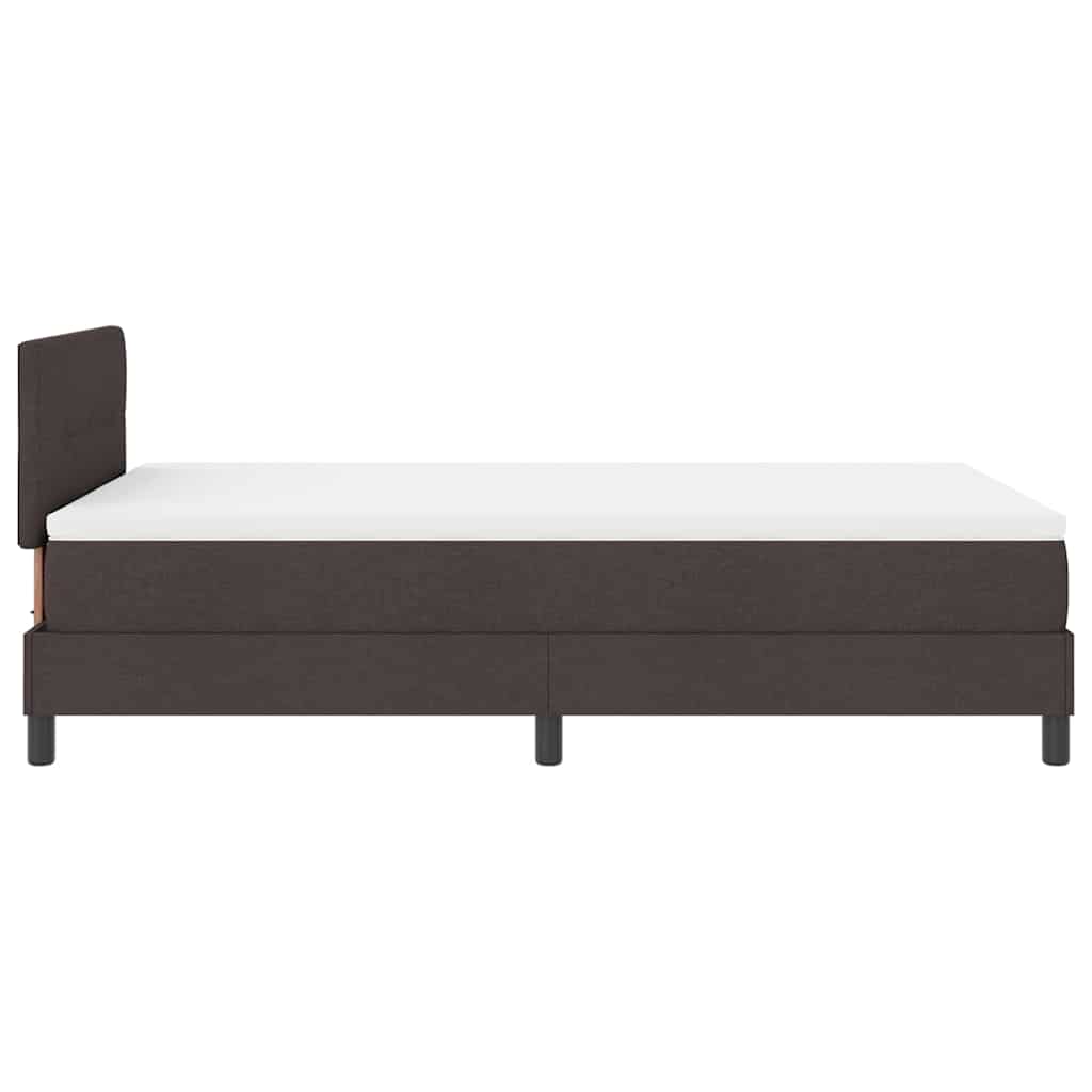 Box Spring Seng Med Madras Mørk Brun 120 X 200 Cm Stof - Billede 9