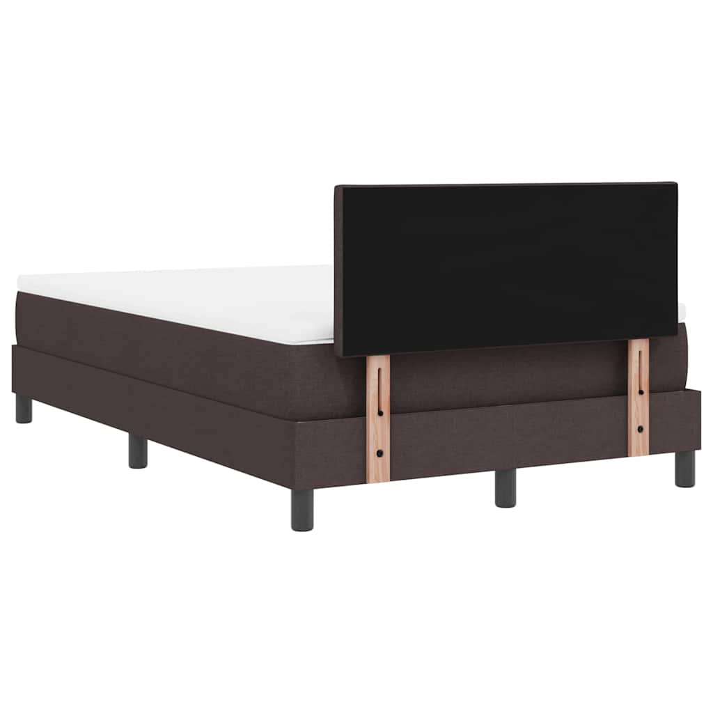 Box Spring Seng Med Madras Mørk Brun 120 X 200 Cm Stof - Billede 10