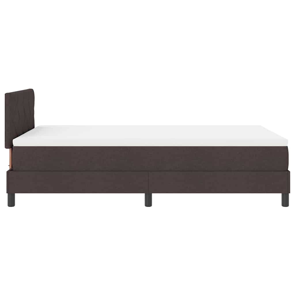 Box Spring Seng Med Madras Mørk Brun 120 X 200 Cm Stof - Billede 9