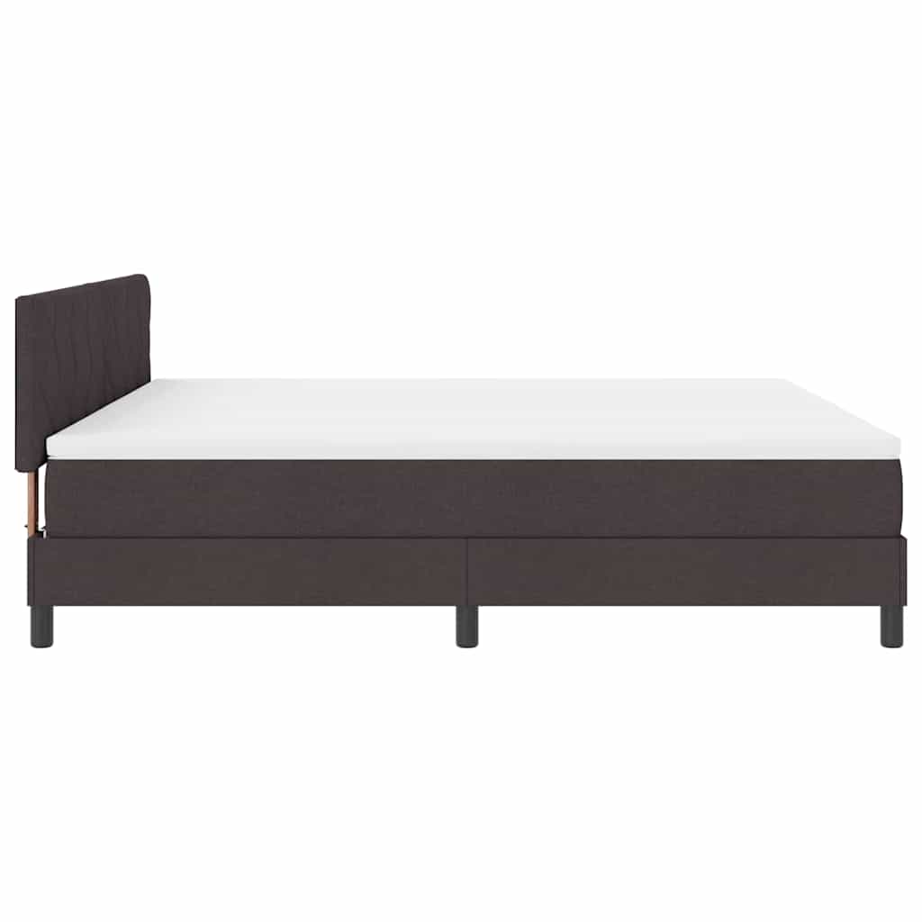 Box Spring Seng Med Madras Mørk Brun 180 X 200 Cm Stof - Billede 9
