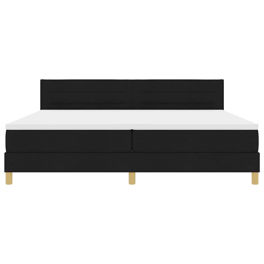 Box Spring Seng Med Madras Sort 200 X 200 Cm Stof - Billede 9
