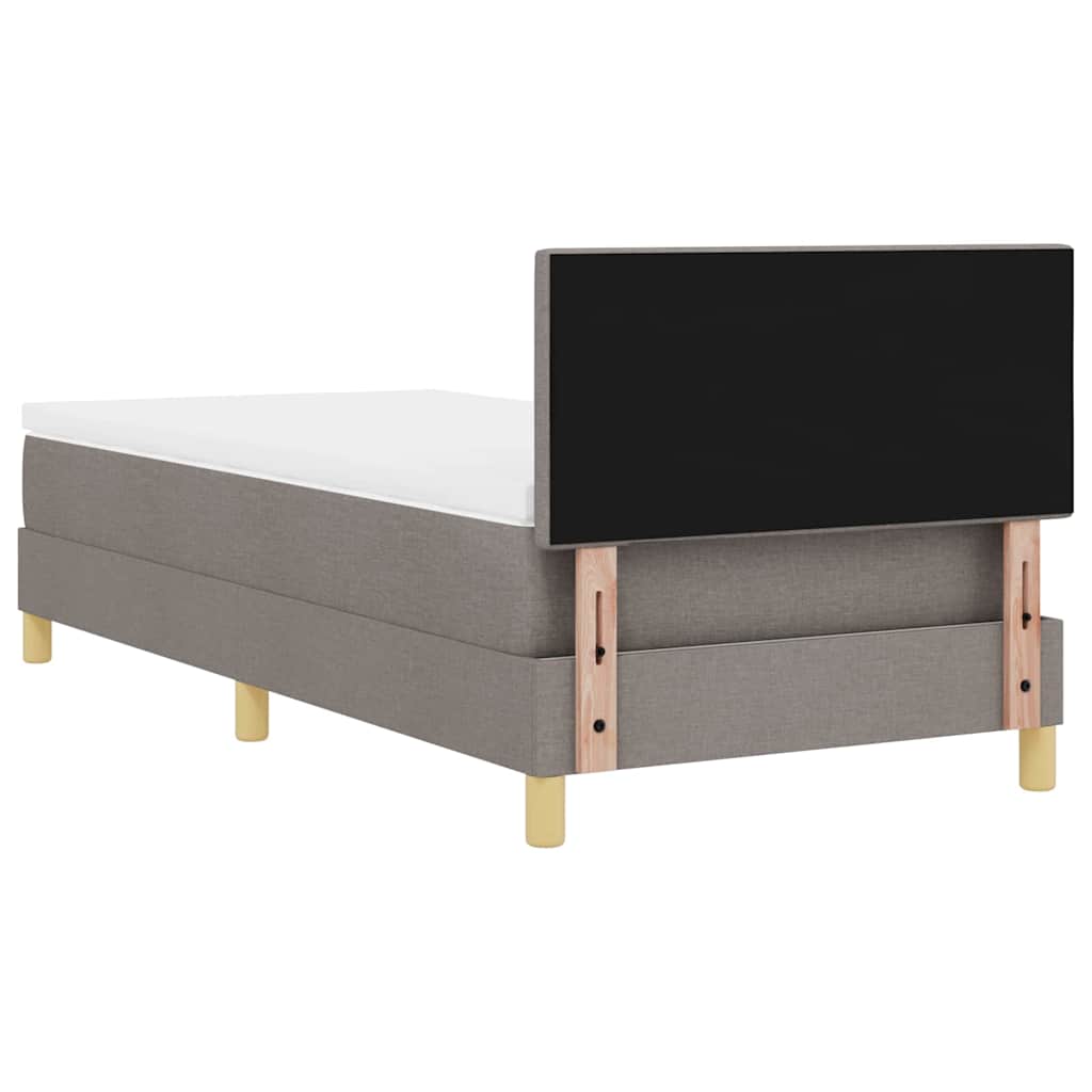 Box Spring Seng Med Madras Gråbrun 80 X 200 Cm Stof - Billede 10