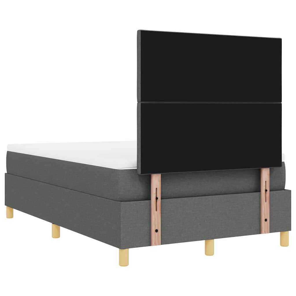 Box Spring Seng Med Madras Mørkegrå 120 X 190 Cm Stof - Billede 11