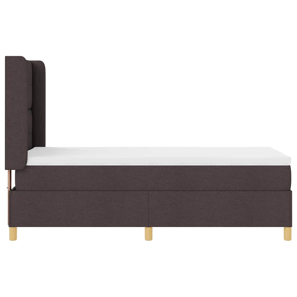 Box Spring Seng Med Madras Brun 100 X 200 Cm Stof - Billede 10