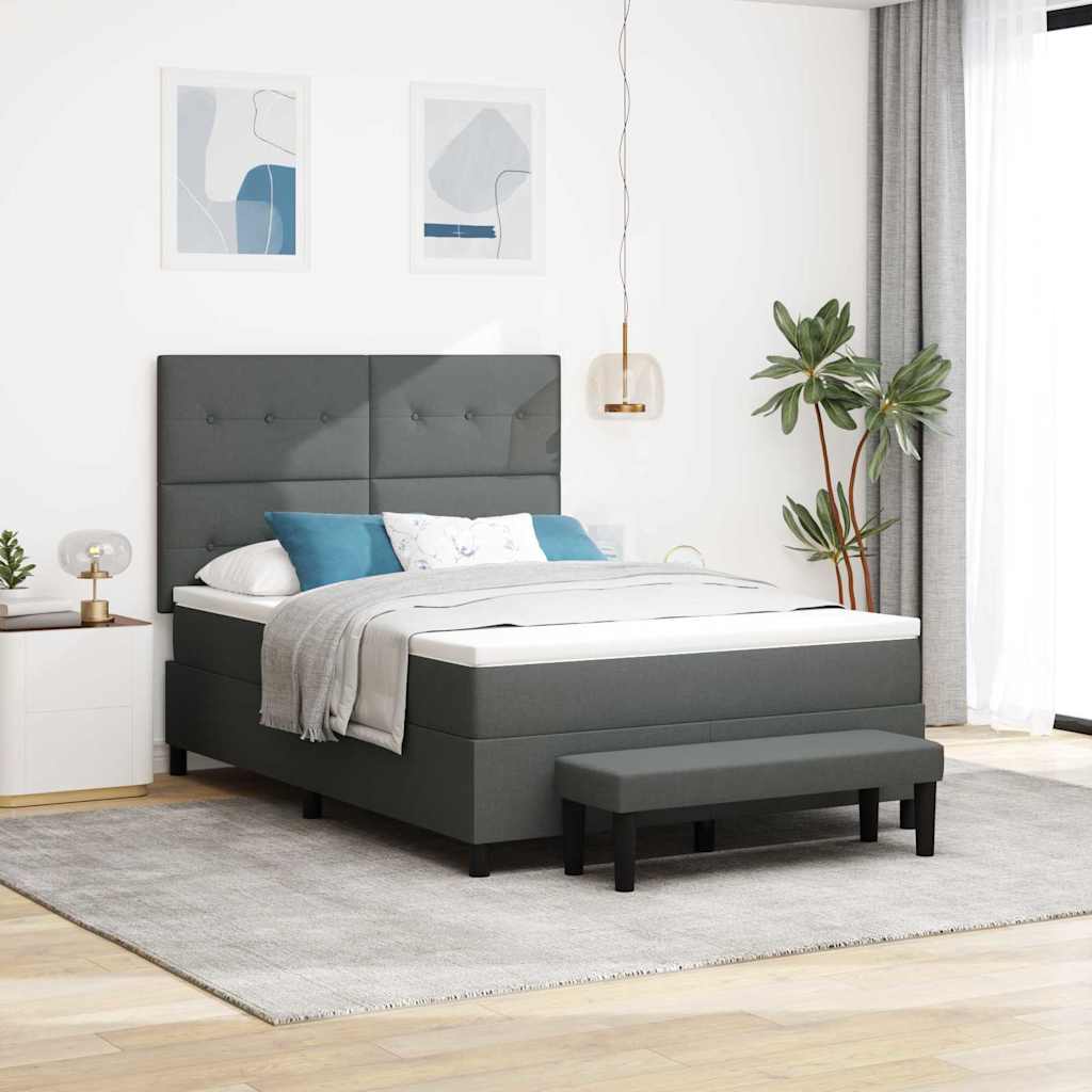 Box Spring Seng Med Pude Stof - Variant 3344080