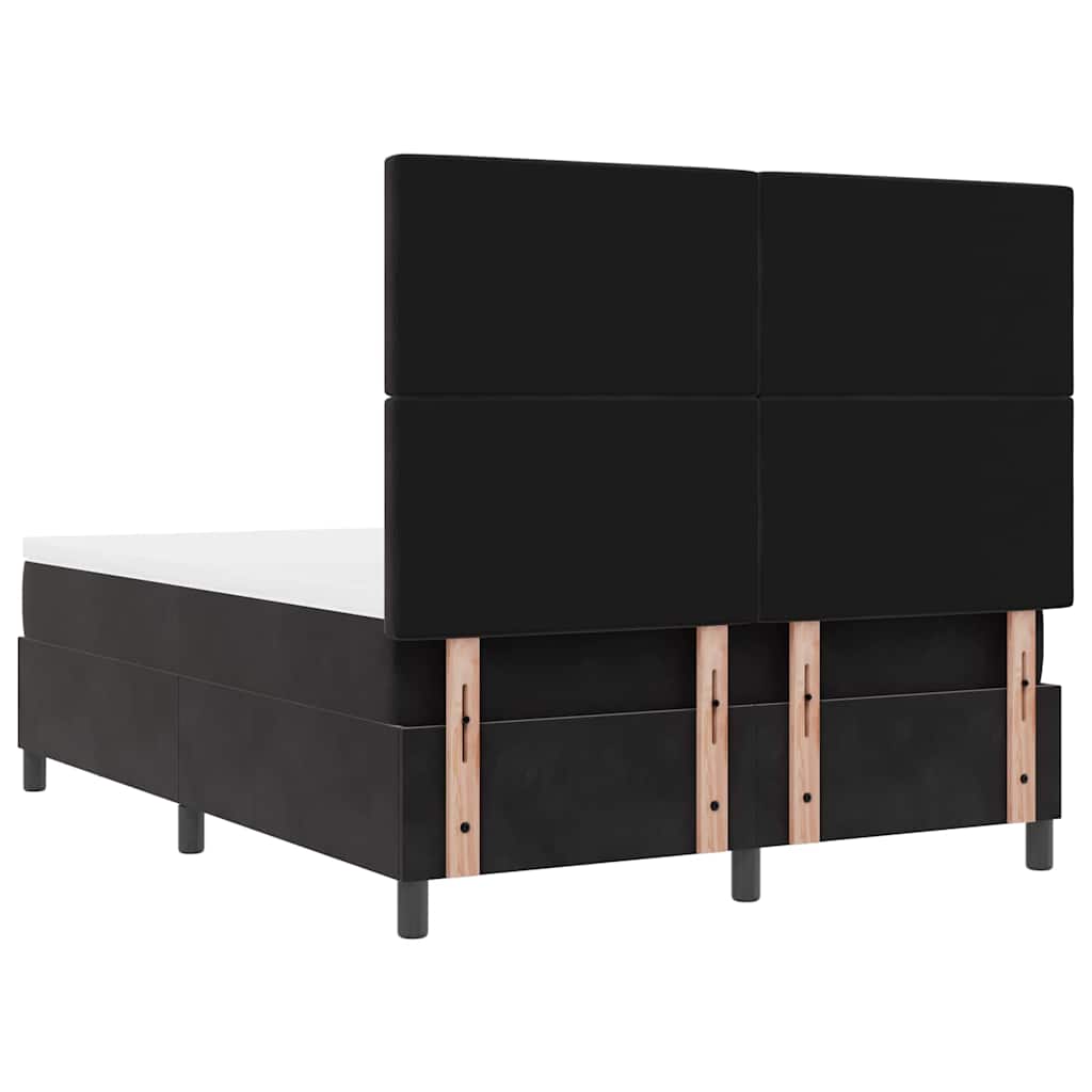 Box Spring Seng Med Madras Sort 160 X 200 Cm Fløjl - Billede 11