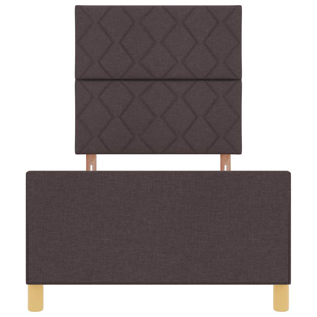 Sengestel Med Hovedgærde Mørkebrun 90 X 190 Cm Stof - Billede 8