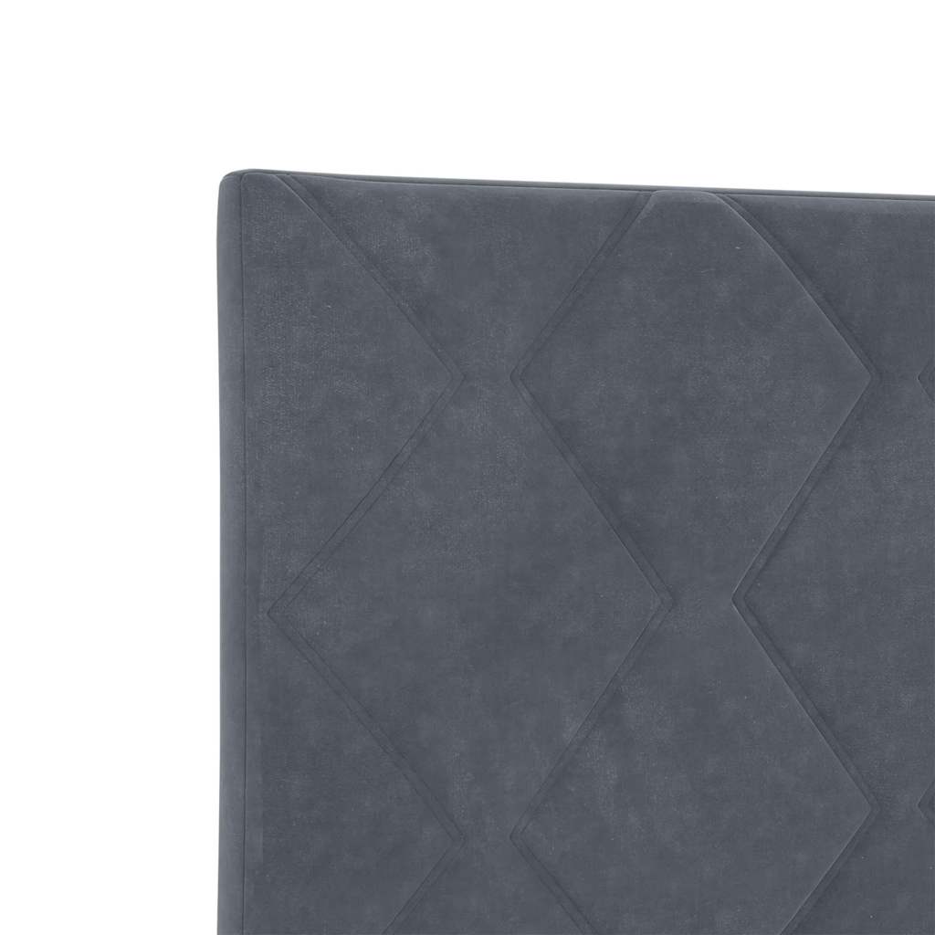 Sengestel Med Hovedgærde Mørkegrå 100 X 200 Cm Fløjl - Billede 10