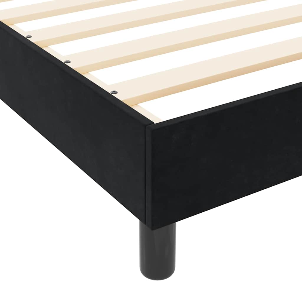 Sengestel Med Hovedgærde Sort 120 X 200 Cm Fløjl - Billede 11