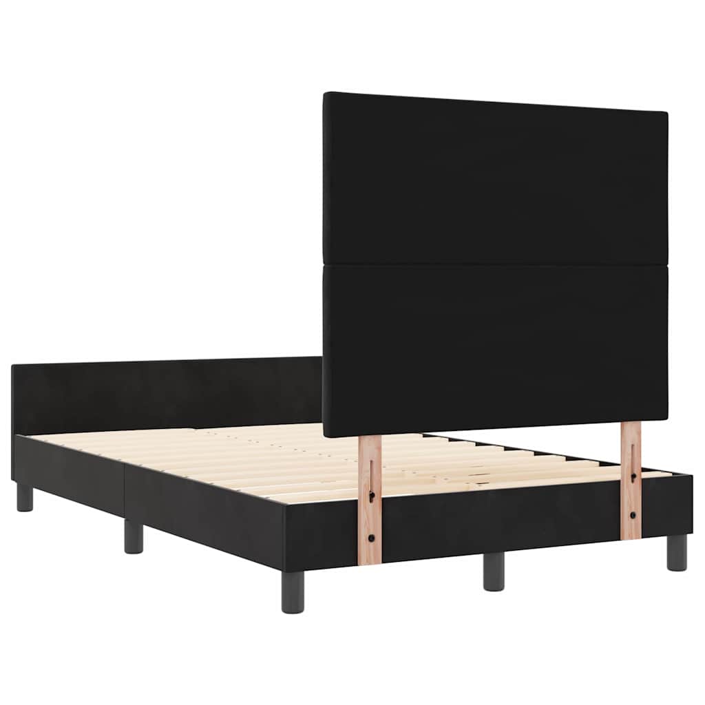 Sengestel Med Hovedgærde Sort 120 X 200 Cm Fløjl - Billede 9
