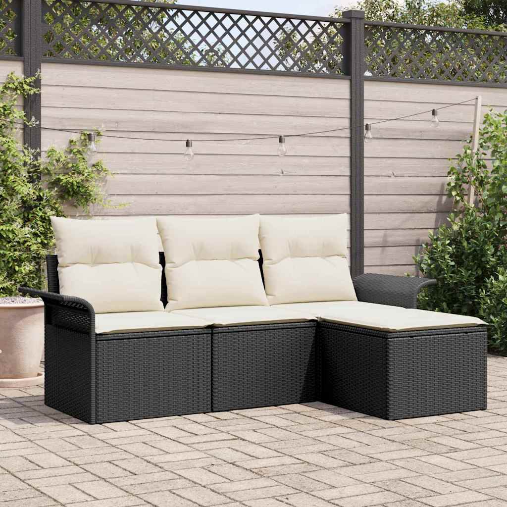 Havesofa Sæt 4 Stk. Polyrattan - Variant 3353976