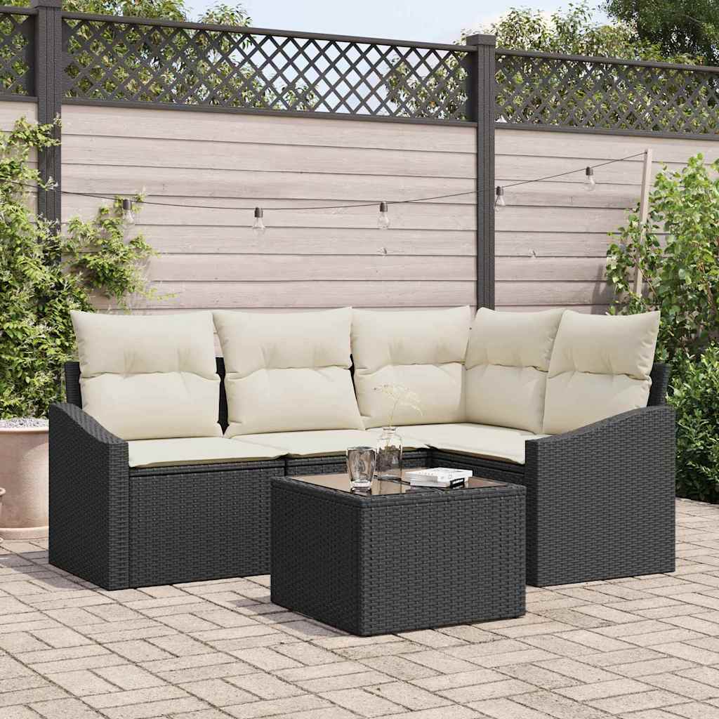 Havesofa Sæt 5 Stk. Og Polyrattan - Variant 3355376