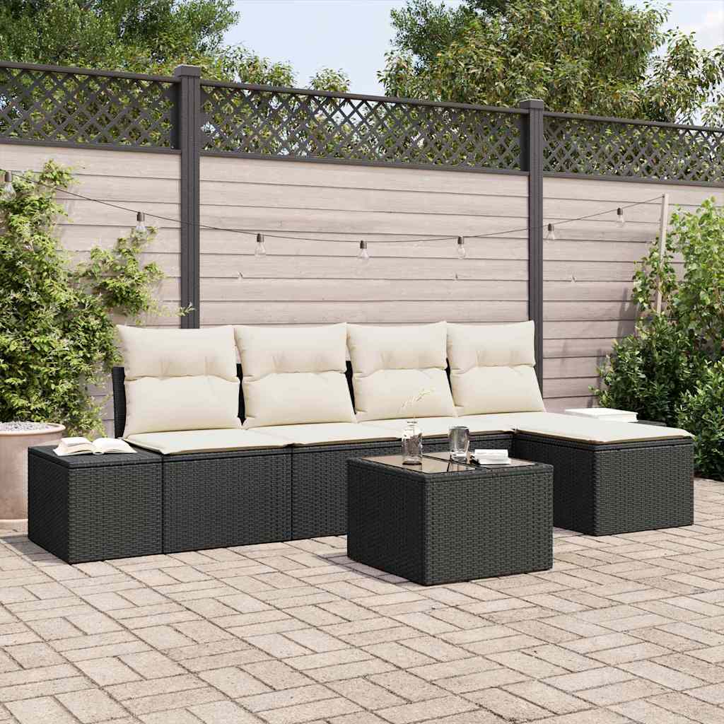 Havesofa Sæt 5 Stk. Og Polyrattan - Variant 3355696